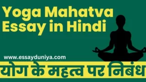 Yoga Mahatva Essay in Hindi